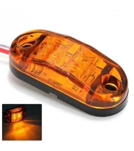 1 Брой 12V Оранжев Led Лед Диоден Маркер Габарит Токос за Бус Камион Ремарке