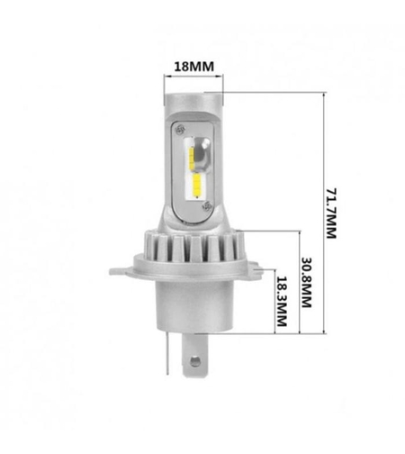 Диодни крушки 3900 H4 - 13w 1500lm 2бр/к-т