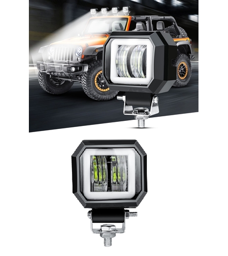 7D LED Халоген 7.6см Диодна Работна Лампа Диоден Фар Прожектор Задна Светлина 20W 1000lm 12V/24V