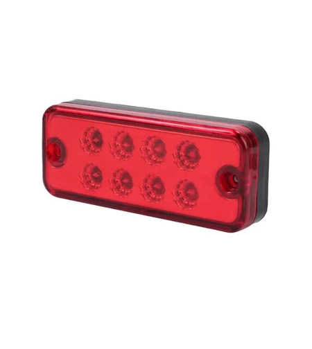 Червен LED Габарит / Светлина / Токос, с 8 диода - 12V - 99mm x 40mm