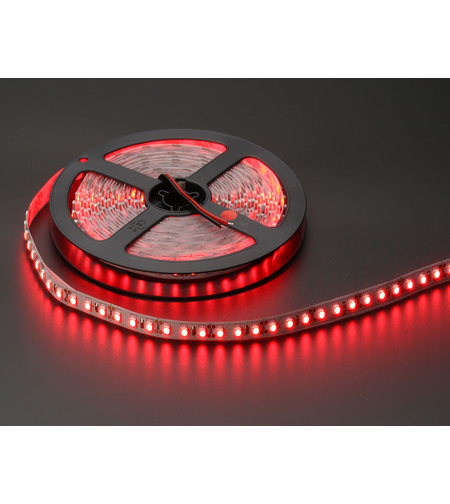 5 Метра гъвкава диодна ЛЕД лента 24V червена 5M LED SMD, с лепяща подложка