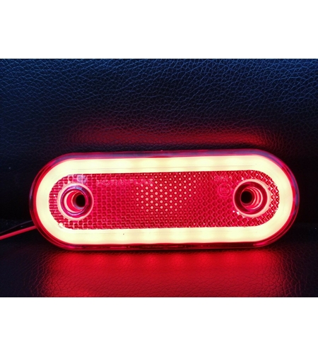 LED Диоден Габарит Със Стойка, Червен, Маркер, Е-Mark, Неон Ефект, 12V-24V