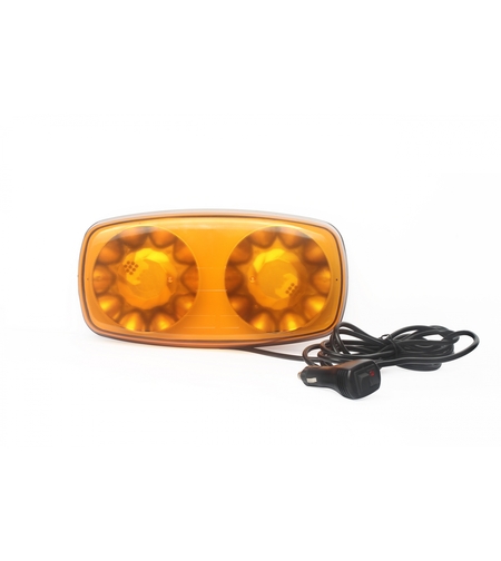 Оранжева 12-24V Лед Led Аварийна Сигнална Лампа Маяк Буркан с Магнит 35W За Пътна Помощ Платформа и др.