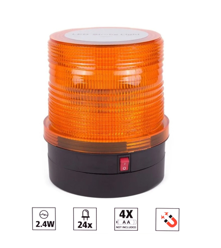 LED Аварийна Сигнална лампа маяк буркан блиц светлина безжичен на батерии с магнит 12V