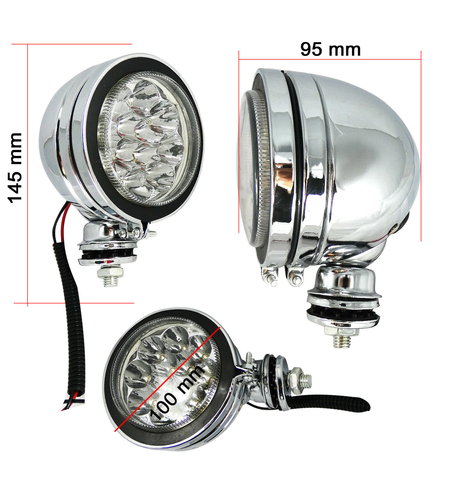 1 брой Led Лed Диоден Фар Прожектор Халоген 4 инча 10cm 12V