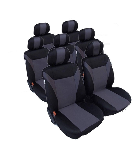 Калъфи тапицерия за VW Touran, Sharan, Ford Galaxy, Citroen C8, Peugeot 307SW, Citroen C4 Grand Picasso, Peugeot 806, 807, Сив
