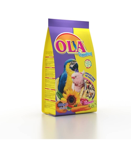Храна за големи папагали OLA Standard 800гр.