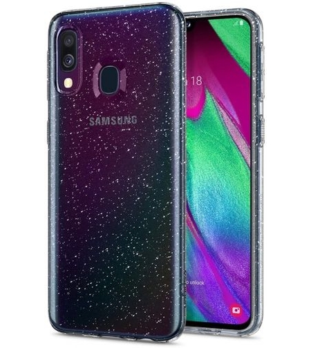 Силиконов блестящ гръб Lily Crystal Glitter за Samsung A305 Galaxy A30, Черен прозрачен