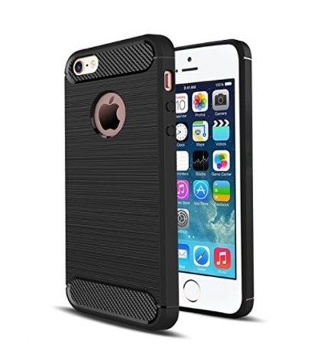Anti Shock гръб Carbon за IPhone 5/5S/SE, Черен