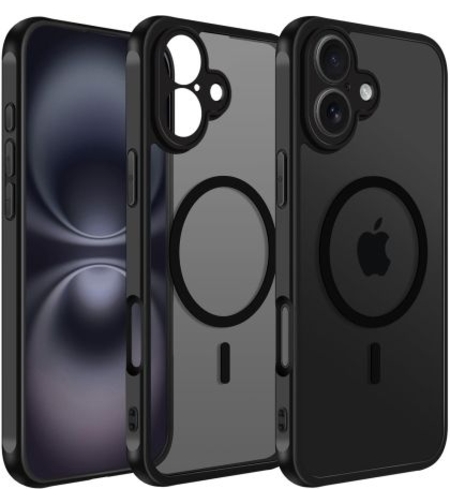 Кейс Magsafe Full Matte Mag за IPhone 16 Plus, Черен