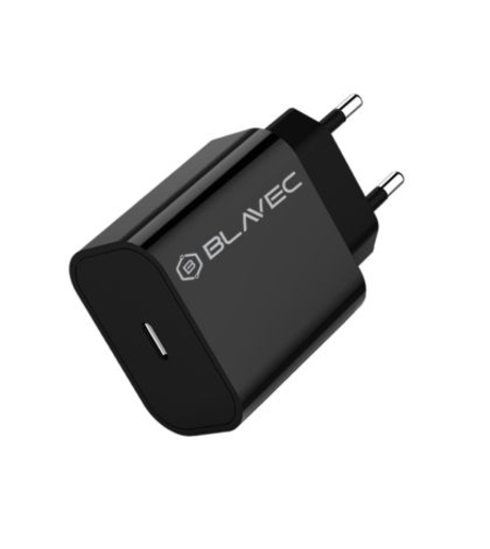 Зарядно адаптер Blavec, BC1, Type C, PD 25W (TCBC1-CW25), Бързо зареждане, Черно