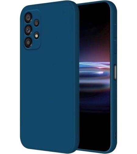 Кейс Silicone Lite за Samsung Galaxy A52/A52S, Защита около камерата, Син