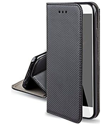Кожен калъф Flip Book Smart за Huawei P10 Lite, Черен