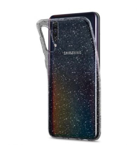 Силиконов гръб Lily Crystal Glitter за Samsung A505 Galaxy A50, Черен прозрачен