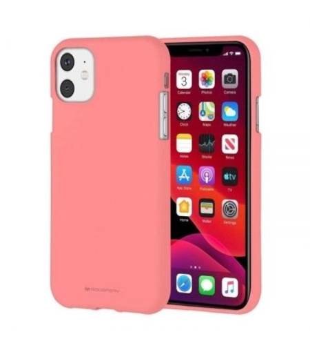 Луксозен гръб Mercury Goospery Soft Feeling за IPhone 11, Розов
