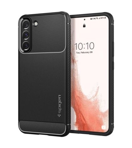 Кейс Spigen, Rugged Armor, за Samsung Galaxy S22 (ACS03986), Черен Matt