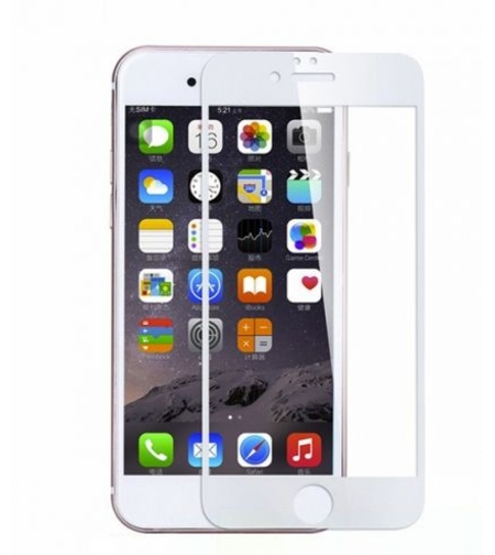 5D Стъклен протектор Smart Glass Gorilla, Full Cover за IPhone 6/6S Plus, Бял
