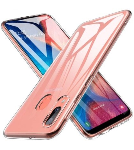 Ултра тънък силиконов гръб за Samsung A202 Galaxy A20e,Прозрачен