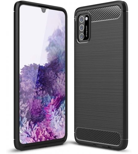 Anti Shock гръб Carbon за Samsung Galaxy A02S, Черен