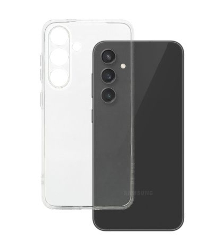 Плътен силиконов гръб Perfect 2mm за Samsung Galaxy S24 Plus, Защита около камерите, Прозрачен