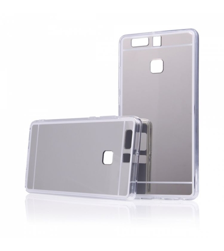 Луксозен силиконов калъф Mirror с огледален ефект в сребърно за Huawei P9