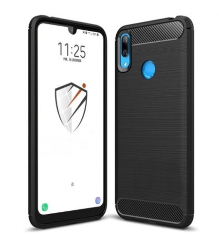 Anti Shock гръб Carbon за Huawei Y7 2019, Черен