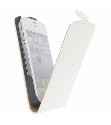 Кожен Flip калъф за IPhone 4S С БЕЗПЛАТЕН ПРОТЕКТОР ЗА ДИСПЛЕЙ