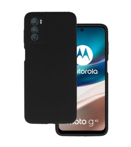 Кейс Silicone Lite за Motorola Moto G42, Защита около камерата, Черен