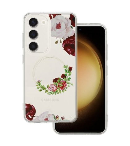Кейс Tel Protect Flower, за Samsung Galaxy A14 4G/5G, Защита около камерата, Прозрачен с червени рози