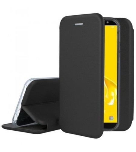Луксозен кожен калъф Vennus Soft Book Prestige за Samsung J600 Galaxy J6 2018, Черен