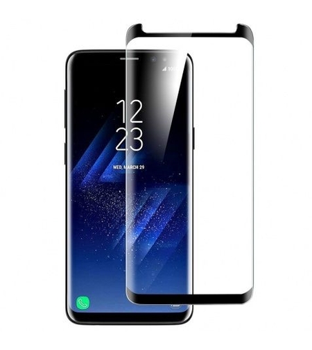3D Стъклен протектор Full Cover за Samsung G955 Galaxy S8 Plus, Черен