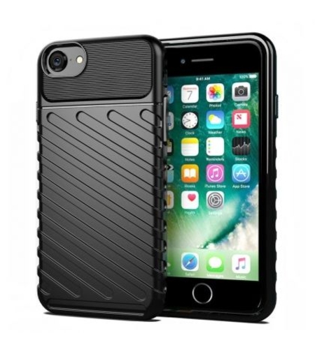 Противоударен кейс Thunder за IPhone 7/8/SE 2020/SE 2022, Черен