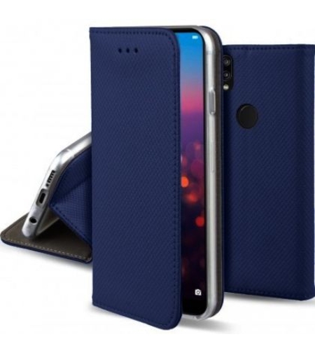 Кожен калъф Flip Book Smart за Huawei P20 Lite, Син