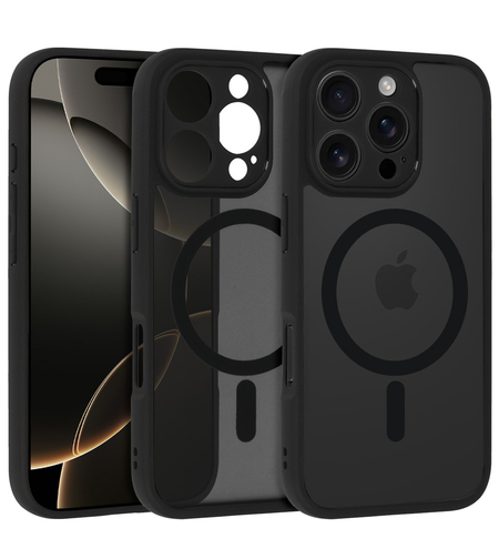 Кейс Magsafe Full Matte Mag за IPhone 15 Pro, Черен