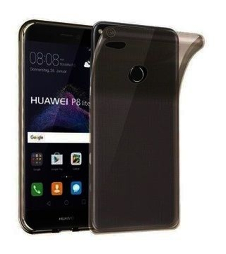 Ултра тънък силиконов гръб за Huawei Honor 8 Lite/P8Lite 2017/P9 Lite 2017, Черен/Прозрачен