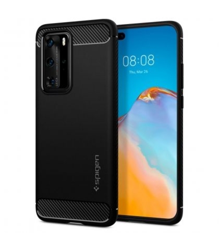 Кейс Spigen, Rugged Armor, за P40 Pro, Черен Matt