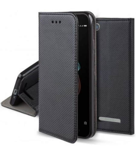 Кожен калъф Flip Book Smart за Xiaomi Redmi 5A, Черен