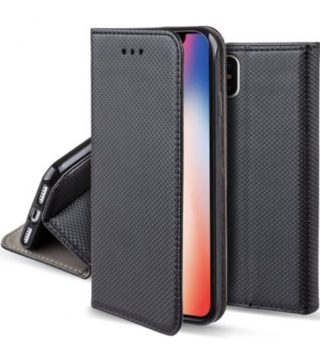 Кожен калъф Flip Book Smart за IPhone X/XS, Черен