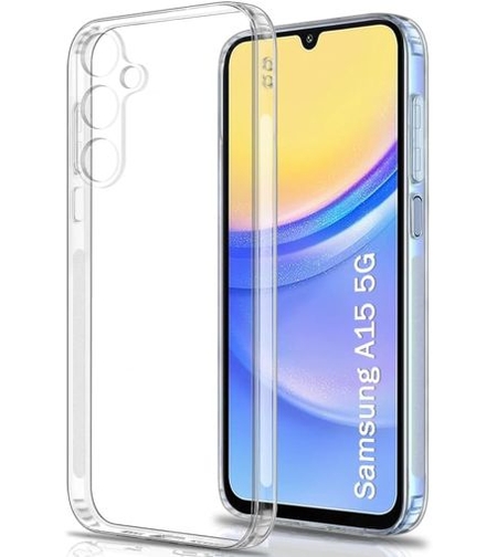 Плътен силиконов гръб Perfect 2mm за Samsung Galaxy A15 4G/5G, Защита около камерите, Прозрачен
