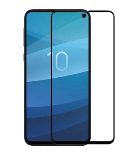 5D Premium Class стъклен протектор Full Glue Cover за Samsung G970 Galaxy S10E, Черен