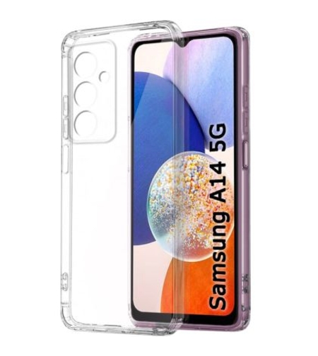Силиконов кейс Armor Anti Shock за Samsung Galaxy A14 5G, Защита около камерите, Прозрачен
