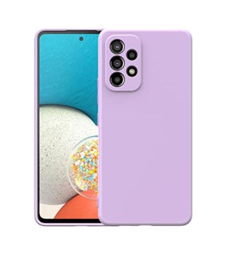 Матиран кейс Vennus Silicone Lite за Samsung Galaxy A52/A52S 4G/5G, Защита около камерите, Светло лилав