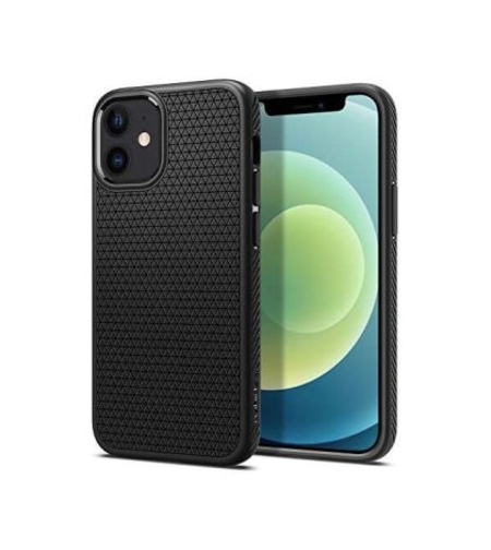 Кейс Spigen, Liquid Air, за Iphone 12 Mini (ACS01744), Черен Matt