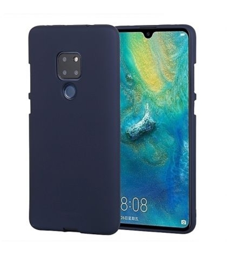 Луксозен гръб Mercury Goospery Soft Feeling за Huawei Mate 20, Тъмно син