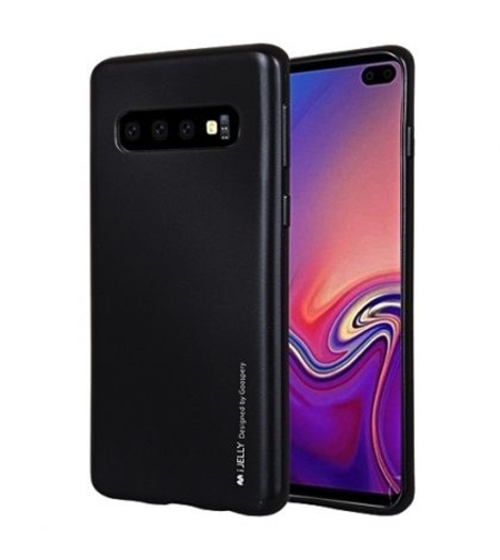 Луксозен силиконов гръб i-Jelly Metal Mercury Goospery за Samsung G970 Galaxy S10E, Черен