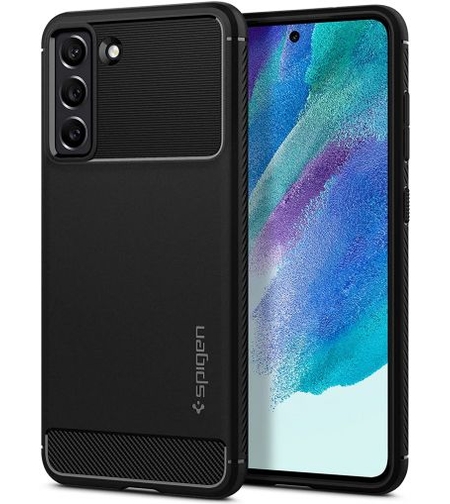 Кейс Spigen, Rugged Armor, за Samsung Galaxy S21 FE (ACS03049), Черен Matt