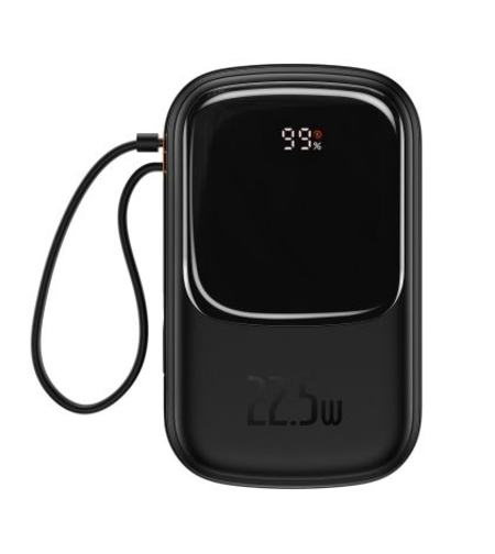 Преносима батерия Baseus, QPow Pro 20000mAh, USB+Type C, PD22,5W, с кабел Type C(PPQD060301), Черен
