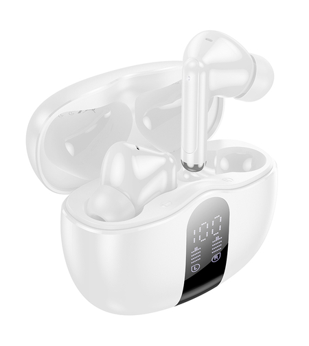 Слушалки Borofone, Bluetooth TWS Earphones FQ3 Soulmate, ANC+ENC шумопотискане, Бели