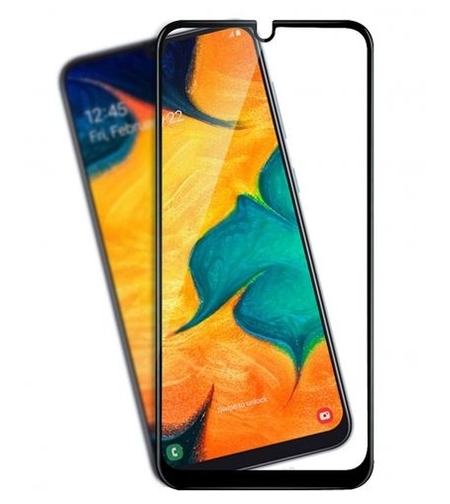 9D Стъклен протектор Full Glue Cover за Samsung A205 Galaxy A20, Черен