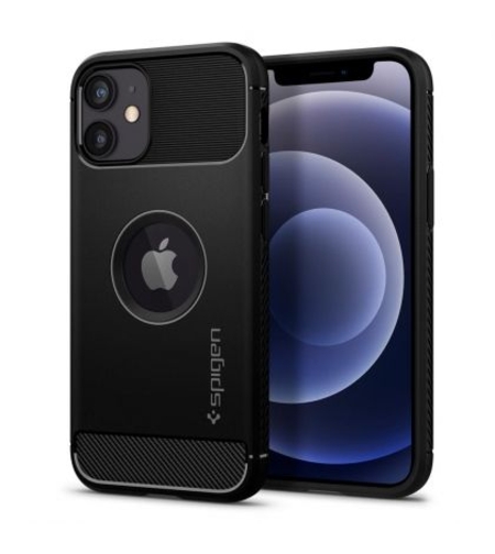 Кейс Spigen, Rugged Armor, за Iphone 12 Mini, Черен Matt
